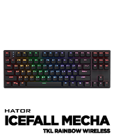 Klawiatura Hator Icefall Mecha TKL Rainbow Wireless