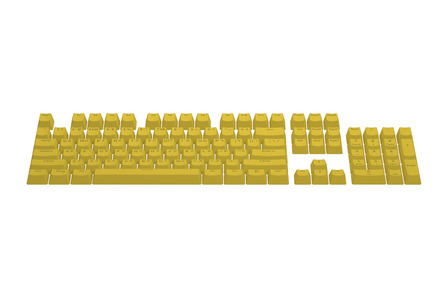 Hator First Ukrainian PBT Keycaps Yellow зображення 2